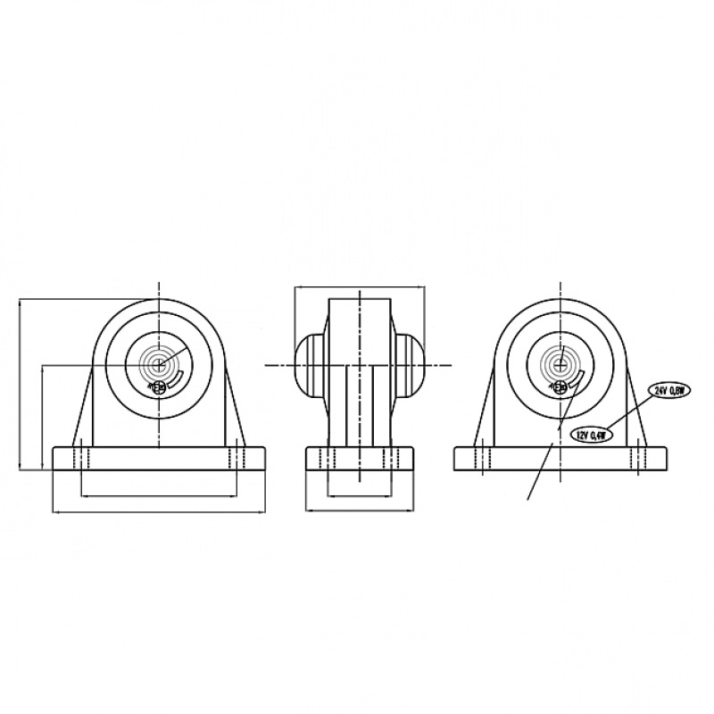 24V LED UMRISSLEUCHTE (KLOTZ)