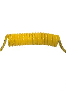 Serpentin pneumatique avec embour M16 NF PU  Jaune