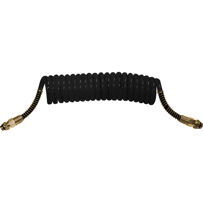 Serpentin pneumatique avec embour M16 NF PU  Noir