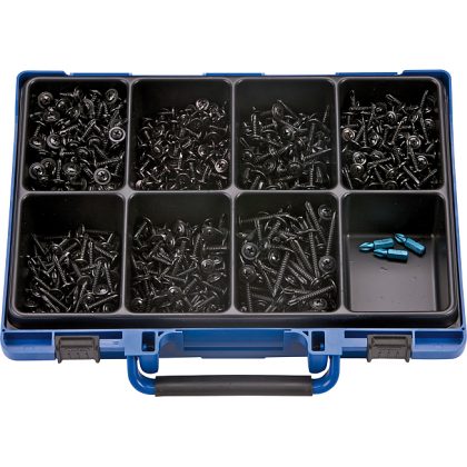 Assortiment de vis autoforantes noir  tête large 7504