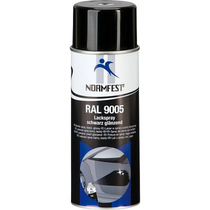 spray vernis noir brillant effet pistolet 400 ml V24