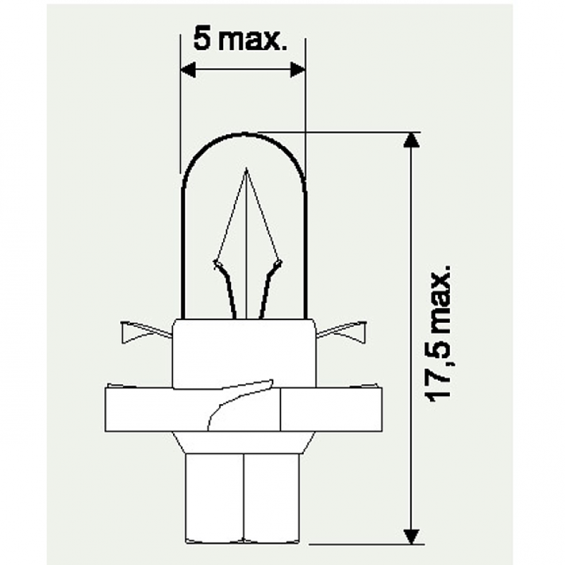 12V 1,2W SCHWARZ KUN.SOCKELLAMPE