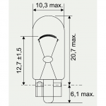 Normlight 12v 5W culot verre