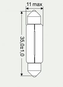12V  5W lampe soffitten