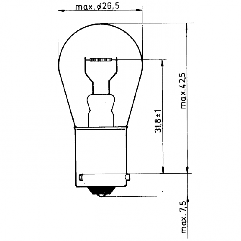 24V 21W BREMS- O. BLINKLICHTLAMPE