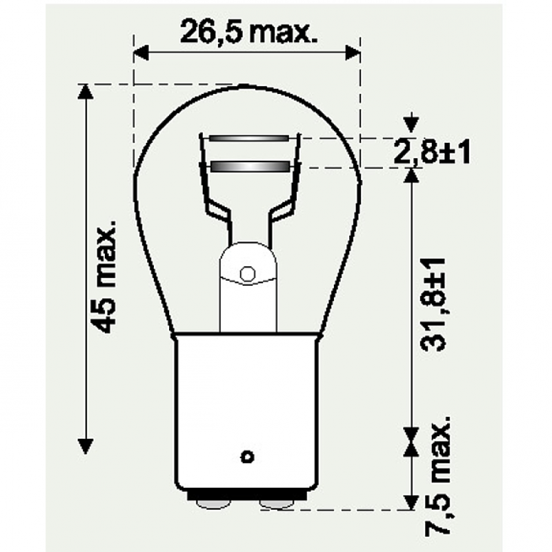 24V 21/5W HD BREMS- SCHLUSSLICHTLAMPE