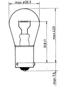 24V P21W BA15s HDLL