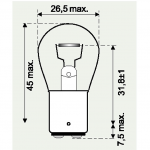Normlight 12v/21W clignos./anti.brouill