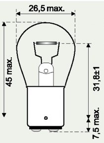 Normlight 12v/21W clignos./anti.brouill