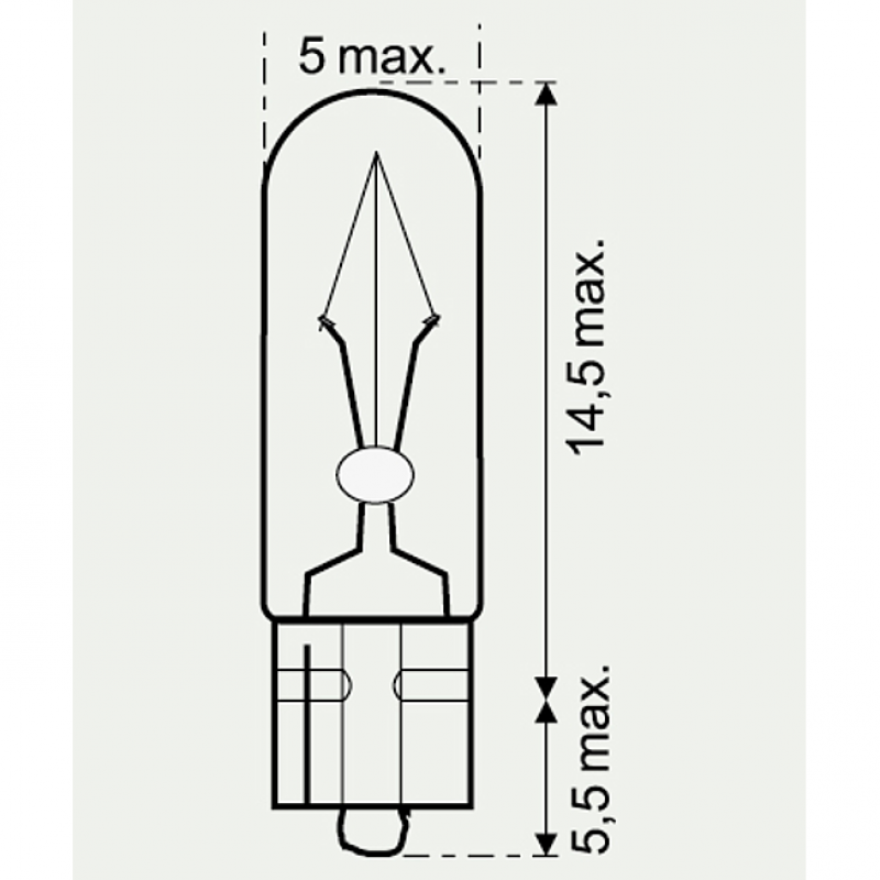 12V 1,2W GLASSOCKELLAMPE