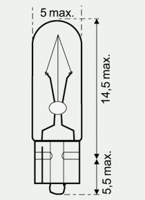 24V 1,2W culot verre ampoule camion