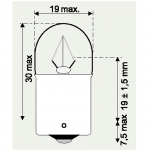 24 V Ampoule 10 w socket
