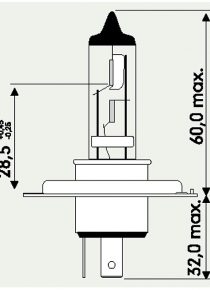24V NORMLIGHT H4 CAMION 75/70W