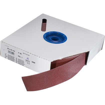 SCHMIRGELLEINENROLLE 50M X 50MM K100