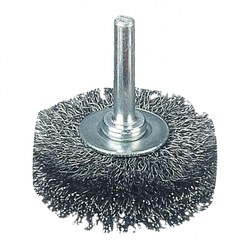 Brosse métal. diam. 50 mm sur tige