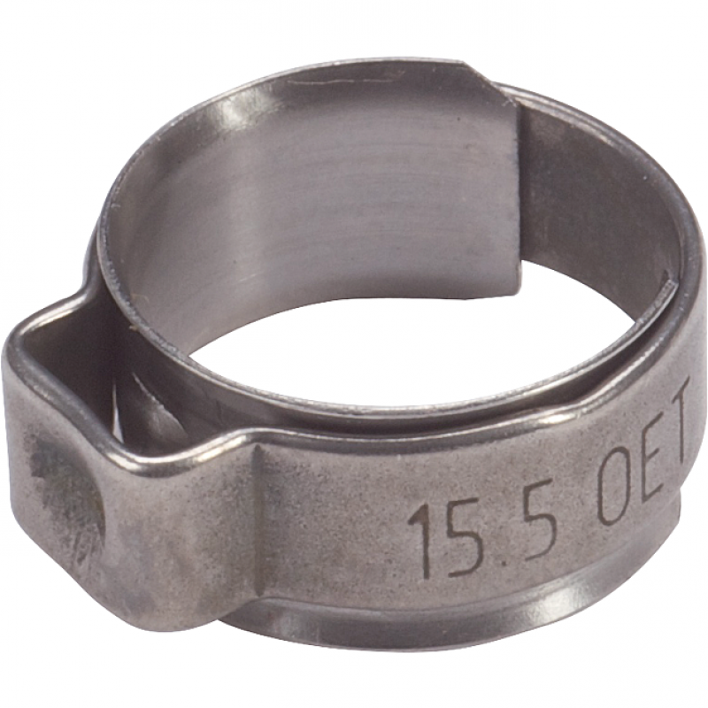 Collier à certir spécial avec bague int. anti-rouille 15,0 mm