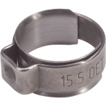 Collier à certir spécial avec bague int. anti-rouille 14,6MM - 16,8MM
