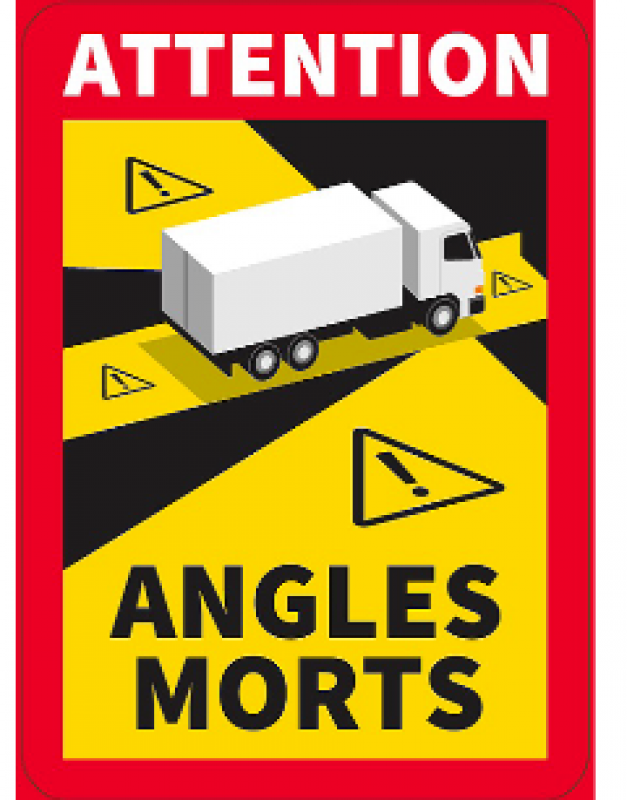 Plaque reflechissante Angles Morts autocollante set 10 pièces pour Bus et Caravanes